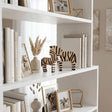zebra sculpture pair on background